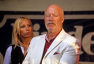 Marienplatz: Bill Mockridge (Lindenstraße-Darsteller Erich Schiller) und Katja Wunderlich - München