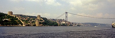 Fatih-Sultan-Mehmet-Brücke im Bau - Bosporus