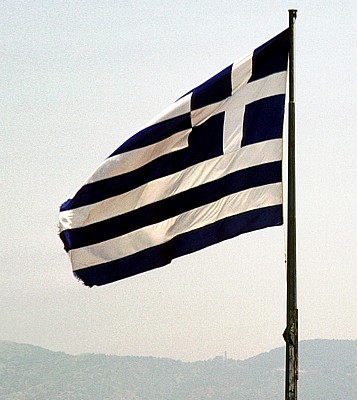 Griechische Flagge - Patras