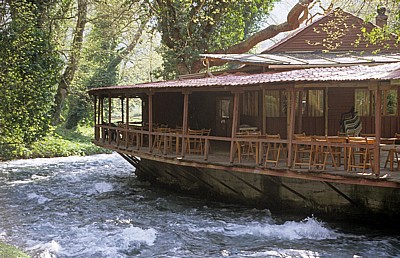 Restaurant beim Syri i Kaltër (Blaues Auge) - Mali i Gjerë