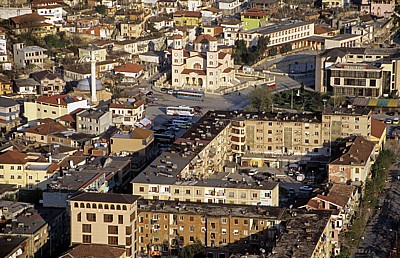 Blick von der Burg (Kalaja): Mangalem  - Berat - Berat