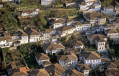 Blick von der Burg (Kalaja): Gorica  - Berat - Berat