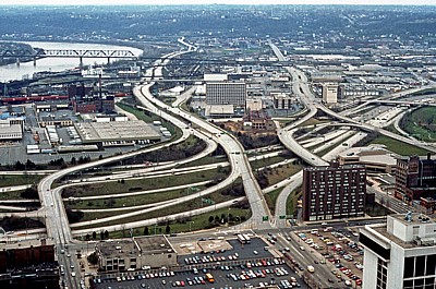 Blick auf das Straßennetz - Cincinnati
