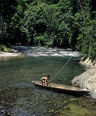 Fähre über den Bohorok - Bukit Lawang