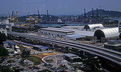 Blick vom Mount Faber: Keppel-Hafen - Singapur