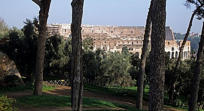 Palatin: Blick auf das Kolosseum - Rom