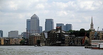 Blick auf die Docklands - London