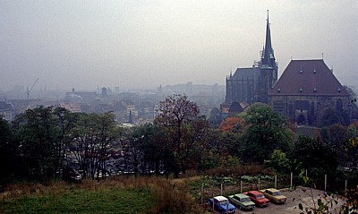 DDR: Blick auf die Stadt - Erfurt