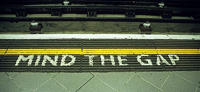 Hinweis Mind the Gap - London