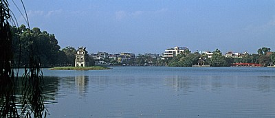 Hoan Kiem-See mit der Schildkrötenpagode - Hanoi