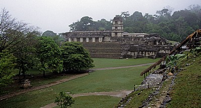 Blick vom Templo de la Calavera (Totenkopf-Tempel) - Palenque