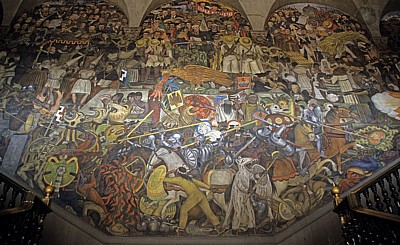 Palacio Nacional (Nationalpalast): Murales (Wandgemälde) - Mexiko-Stadt