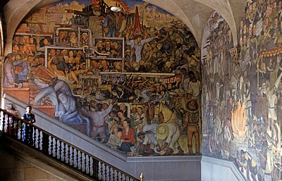 Palacio Nacional (Nationalpalast): Murales (Wandgemälde) - Mexiko-Stadt