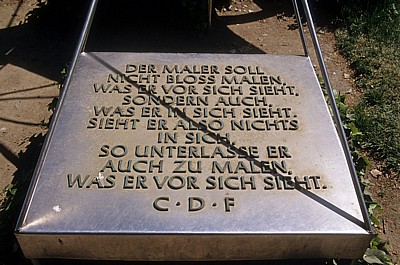 Innere Altstadt: Brühlscher Garten - Caspar-David-Friedrich Denkmal (Wolf-Eike-Kuntsche) - Dresden