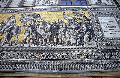 Innere Altstadt: Augustusstraße - Fürstenzug - Dresden