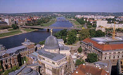 Innere Altstadt: Blick von der Kuppel der Frauenkirche - Dresden