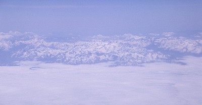 Flug München - Bilbao: Blick auf die Pyrenäen - Frankreich