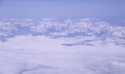 Flug München - Bilbao: Blick auf die Pyrenäen - Frankreich
