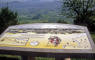 Jakobsweg (Navarrischer Weg): Blick auf Sait-Jean-Pied-de-Port - Pyrenäen (F)