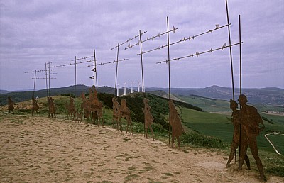 Jakobsweg (Navarrischer Weg): Pilgerzug - Alto del Perdón