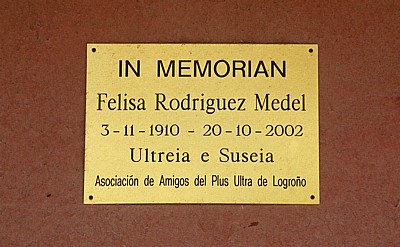 Jakobsweg (Camino Francés): Gedenktafel - La Rioja