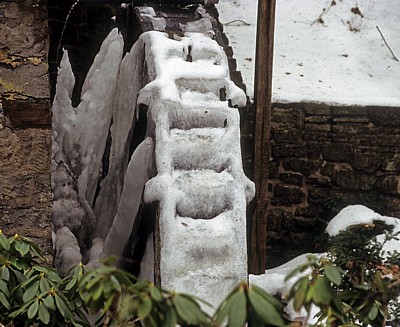 Wassermühle: Vereistes Wasserrad - Bad Essen