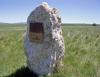 Hinweistafel für die archäologische Ausgrabungsstätte Atapuerca - Castilla y León