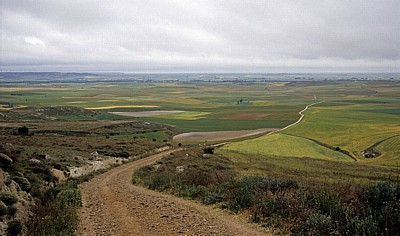 Jakobsweg (Camino Francés): Blick auf die Meseta - Alto de Mostelares