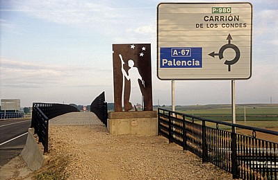 Jakobsweg (Camino Francés): „Pilgerautobahn“ zwischen Frómista und Población de Campos   - Castilla y León
