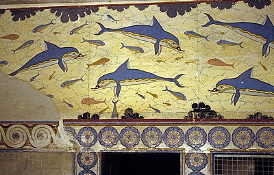 Palast: Megaron der Königin - Delphinfesko - Knossos