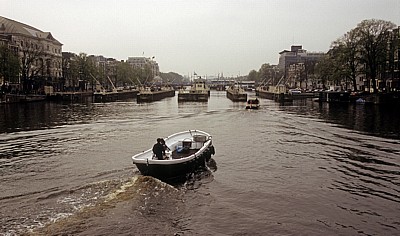 Blick von der Magere Brug auf die Amstel - Amsterdam