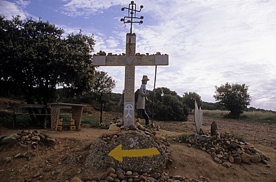 Jakobsweg (Camino Francés): Pilgerdenkmal und Rastplatz - Castilla y León