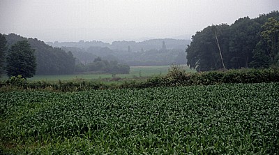 Jakobsweg (Camino Francés): Landschaft im Morgenlicht - Galicia