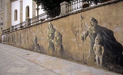 Jakobsweg (Camino Francés): Calle Mayor - Graffiti - Sarria