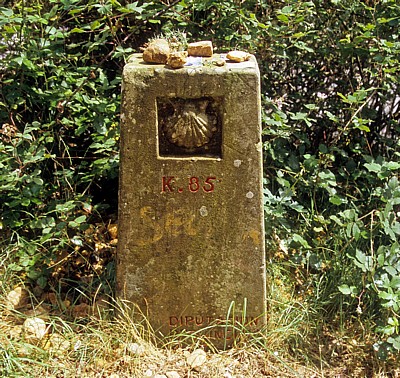 Jakobsweg (Camino Francés): Camino-Wegstein - Galicia