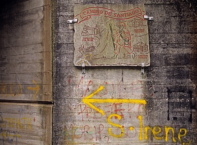 Jakobsweg (Camino Francés): Verwirrende Wegbeschreibung nach Santa Irene - Galicia