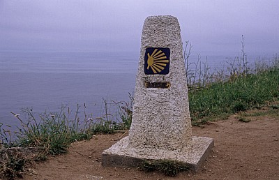 Jakobsweg (Camino a Fisterra): Camino-Wegstein – Kilometerstein 0,00 km - Kap Finisterre