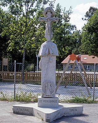 Jakobsweg (Caminho Português): Modernes Pilgerreuz - Pontevedra
