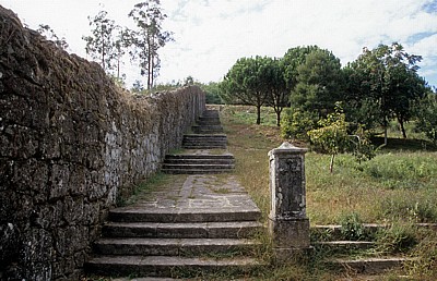 Jakobsweg (Caminho Português): Treppe zum Santiaguiño do Monte - Padrón