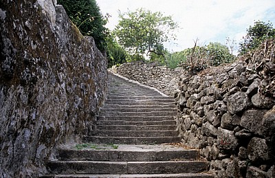 Jakobsweg (Caminho Português): Treppe zum Santiaguiño do Monte - Padrón