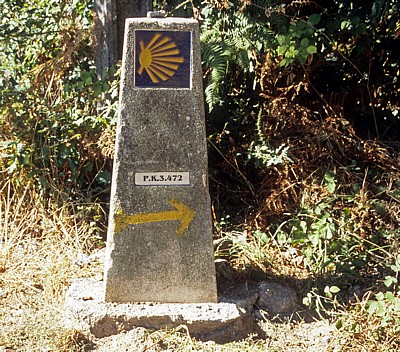 Jakobsweg (Caminho Português): Camino-Wegstein - A Rocha Vella