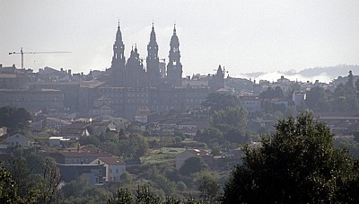 Jakobsweg (Camino a Fisterra): Blick auf Santiago de Compostela - Sarela do Baixo