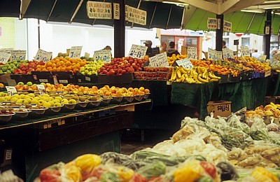 Leicester Market: Obst- und Gemüsestände - Leicester