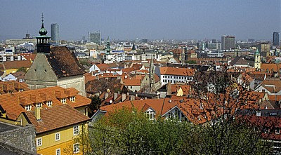 Blick vom Burgberg: Staré Mesto (Altstadt) - Bratislava