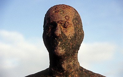 Kunstinstallation: Another Place (Antony Gormley) - Kopf - Crosby