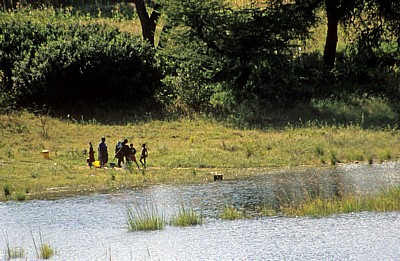 Okavango als Grenzfluß zwischen Nambia und Angola: Lebensader für die Anwohner - Kavango