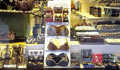 Chocoladehuisje: Geschäftsauslage - Brügge