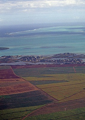 Flug Mauritius - Harare: Blick auf Felder  - Grand Port