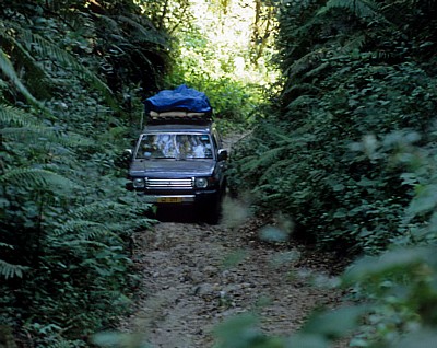 Geländewagen auf einer Piste - Poroto-Berge