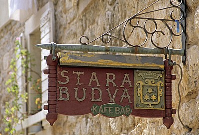 Stari Grad (Altstadt): Aushängeschild (Kafe Bar) - Budva